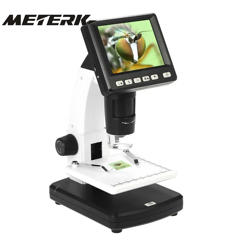 

Professional 3.5" 1200x LCD Digital Microscope Portable usb microscope 5M Resolution & Storage Card soldering microscope