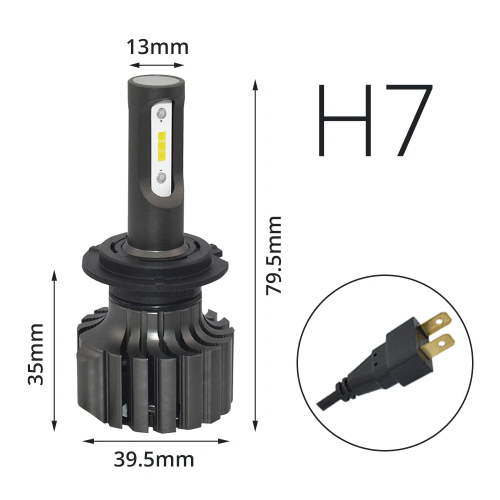 2X H7 H4 H8 H9 H11 HB3 HB4 9007 H3 H1 COB фара противотуманная Автомобильная Led 72 Вт 8000лм Hi-LO лампа дальнего ближнего света автомобильная лампа 6500 к DC 12 В