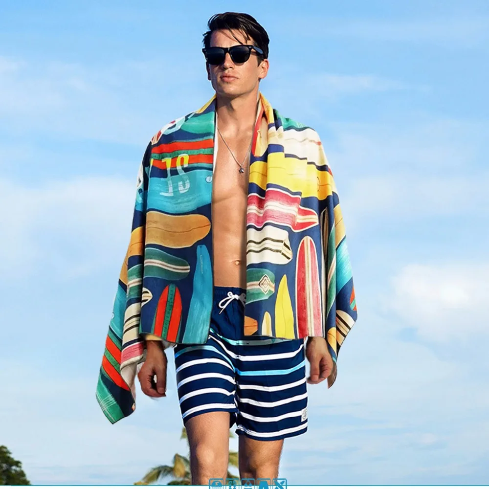 أعلى العلامة التجارية تصفح المدمجة الشاطئ منشفة ستوكات السفر فوطة للرياضة ركوب الأمواج الغوص رياضة السباحة منشفة مصنوعة في الصين