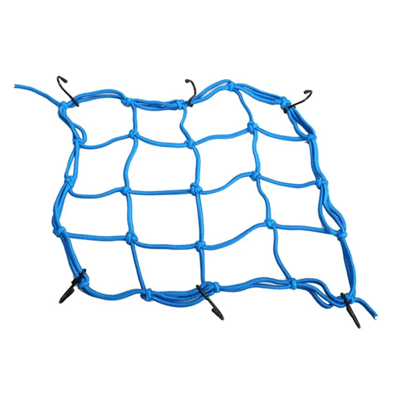 30*30 см мотоцикл 6 крючков держать топливный бак, багажник сеть банджи - Цвет: Синий