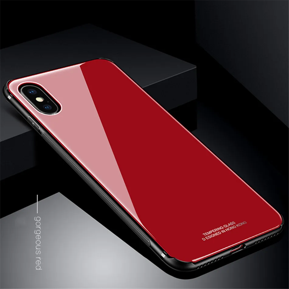 Essager класса люкс Стекло чехол для iPhone X 8 7 Plus мобильный телефон оболочки закаленное Стекло задняя крышка для iPhone 8 Plus, 7 Plus, iPhone X 10 Coque Fundas Capinha