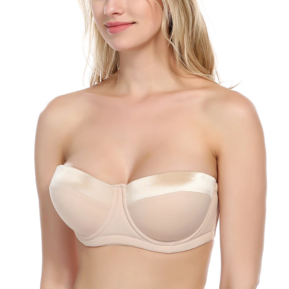 Women Strapless Bra Plus Size 32 46 B/C/D/DD/E/F/G Half Cup Multiway Balcontette Bra with Straps N059,Coffee,C,44 or 100 Women Strapless Bra Plus Size 32 46 B/C/D/DD/E/F/G Half Cup Multiway Balcontette Bra with Straps N059,Coffee,C,44 or 100
