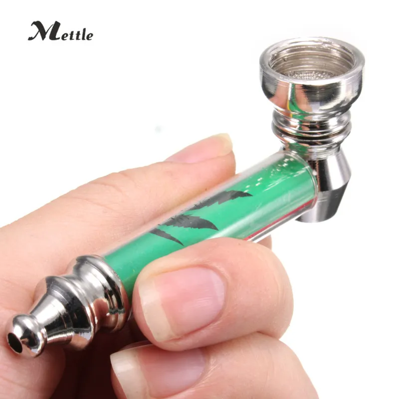 Mettl Metal Pipe Jamaica Rasta Herb Tobacco Smoking Pipes Gift Smoke
