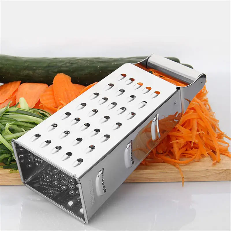 

Fruit Vegetable Grater Stainless Steel 4 Sides Carrots Potatoes Grater Onion Slicer Fruit Vegetable Tools Kitchen Gadget