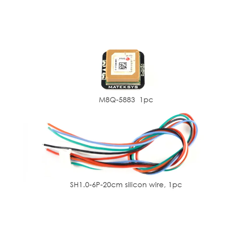 Mateksys GPS w COMPASS MODULE M8Q-5883 Ublox SAM-M8Q GPS GLONASS Galileo Receiver with Antenna Compass QMC5883L Integrated (5)