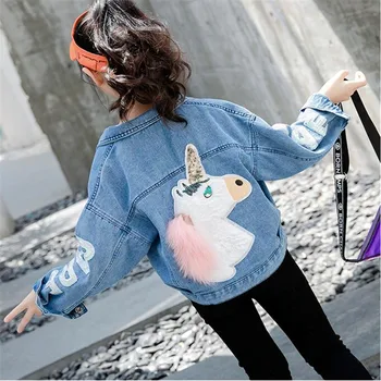 

Kids Jacket for Girl Autumn Denim Girls Jackets and Coats Denim Toddler Teenager Girl Outerwear Coats Clothes 3-25y