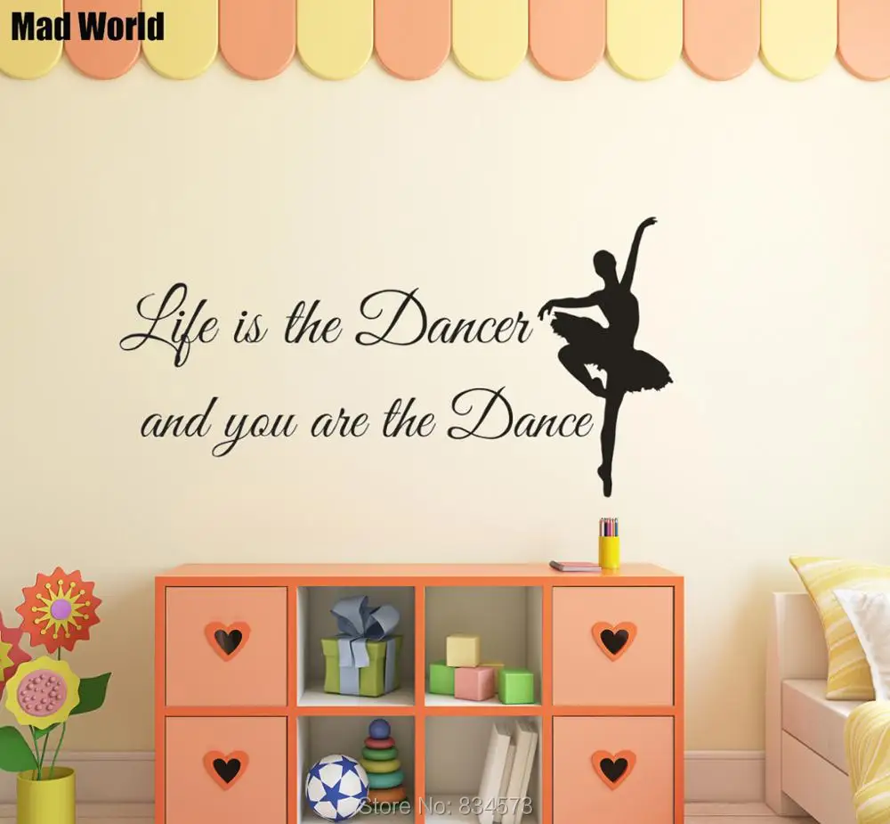 Ballet Dance Life Is The Dancer Quote Girls Wall Art Stickers Wall