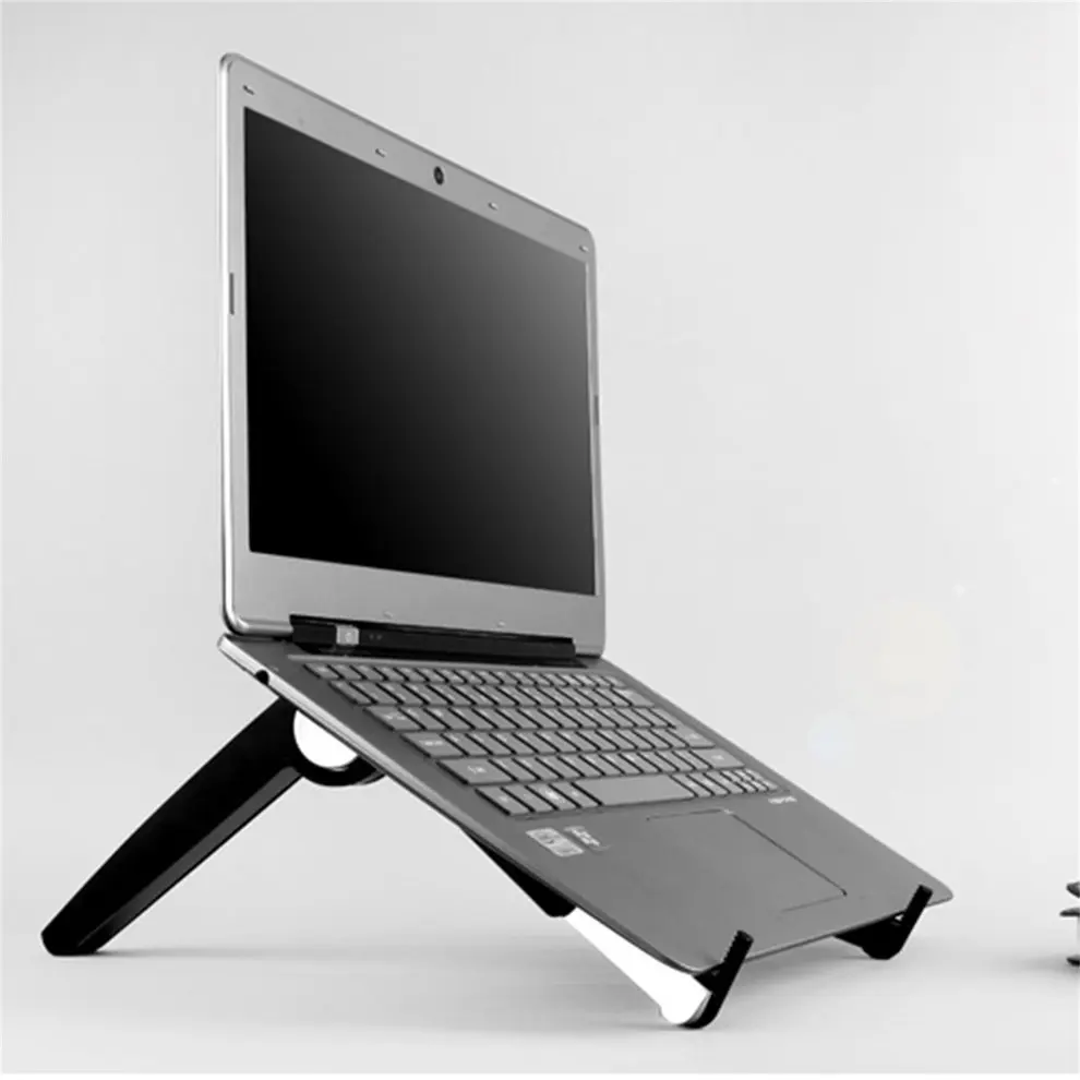 

2pcs Black Multifunctional Folding Laptop Bracket Adjustable Notebook Computer Stand
