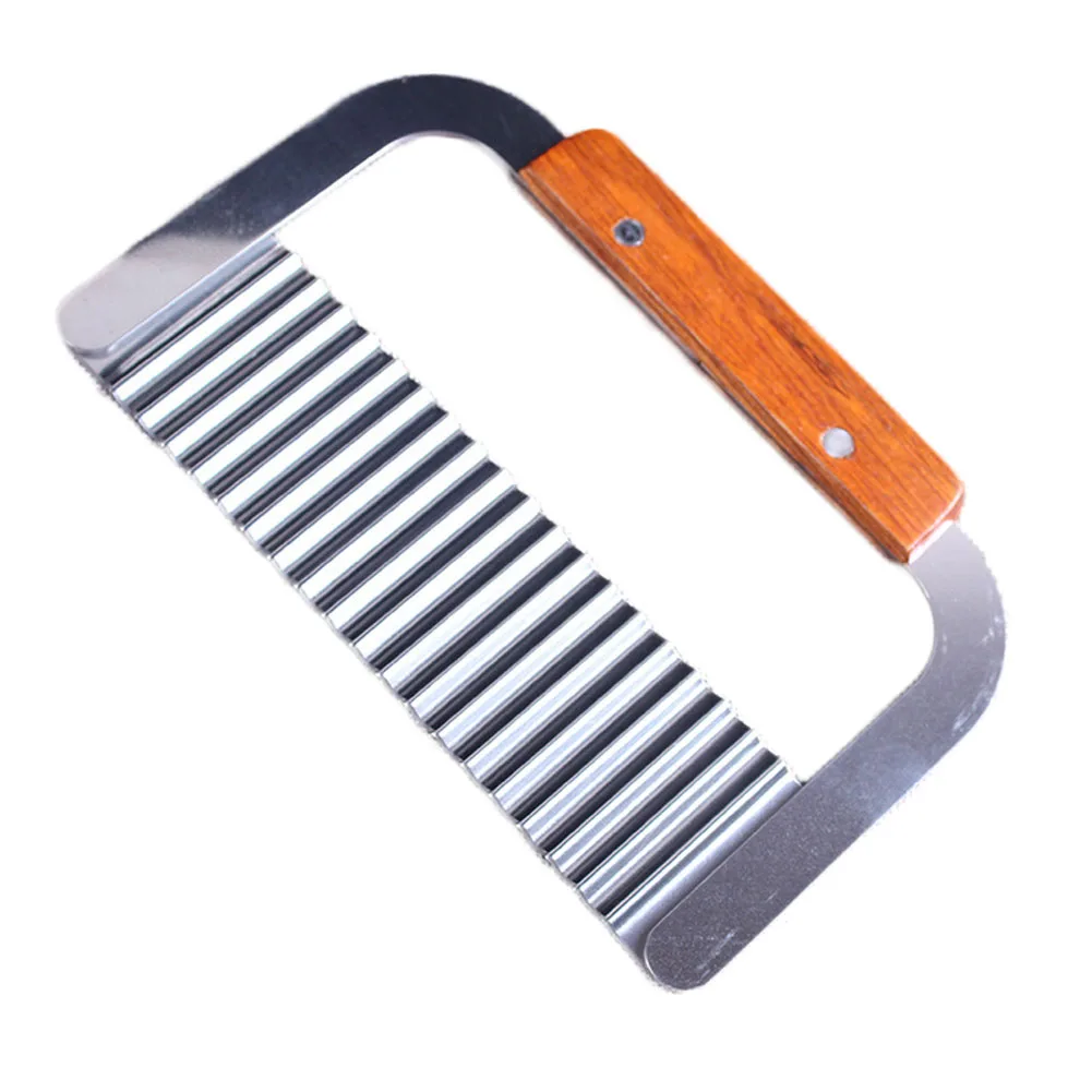 

New Wave Potato Cutter Stainless Steel Kitchen Accessories Banana Slicer Fries Chips Knife Chopper Soap Loaf Cutters