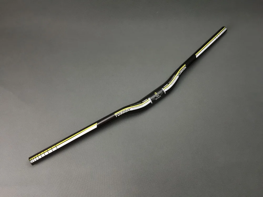 Toseek Bicycle Carbon Handlebar 3K shaped Handlebar Cycling MTB Riser