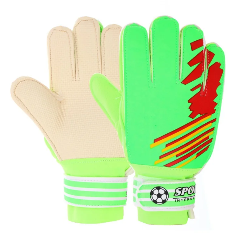 Детские футбольные вратарские перчатки первого уровня, футбольные противоскользящие тисненые перчатки - Цвет: XW0361G