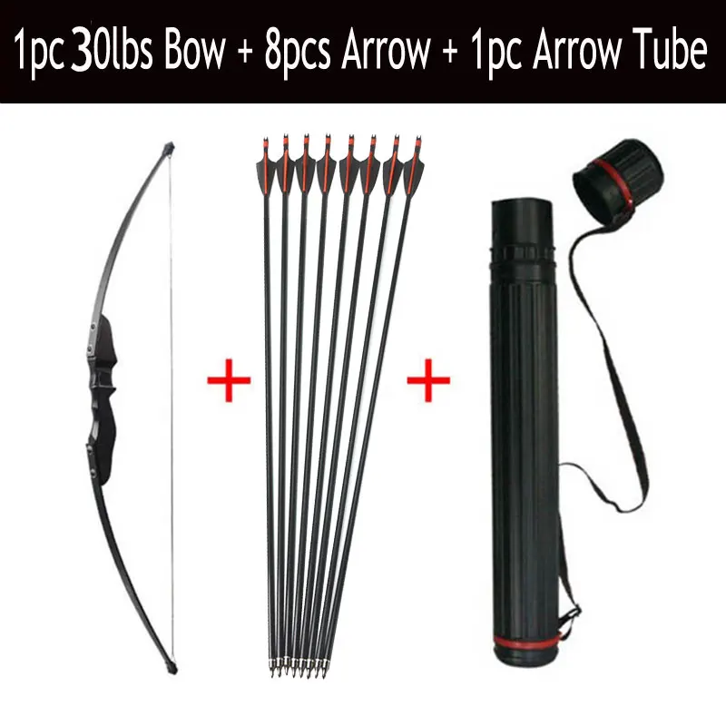1pc 30/40 lbs Archery Recurve Bow Take Down Bow CS Games And Fiberglass Arrow And Arrow Tube  Hunting Accessory
