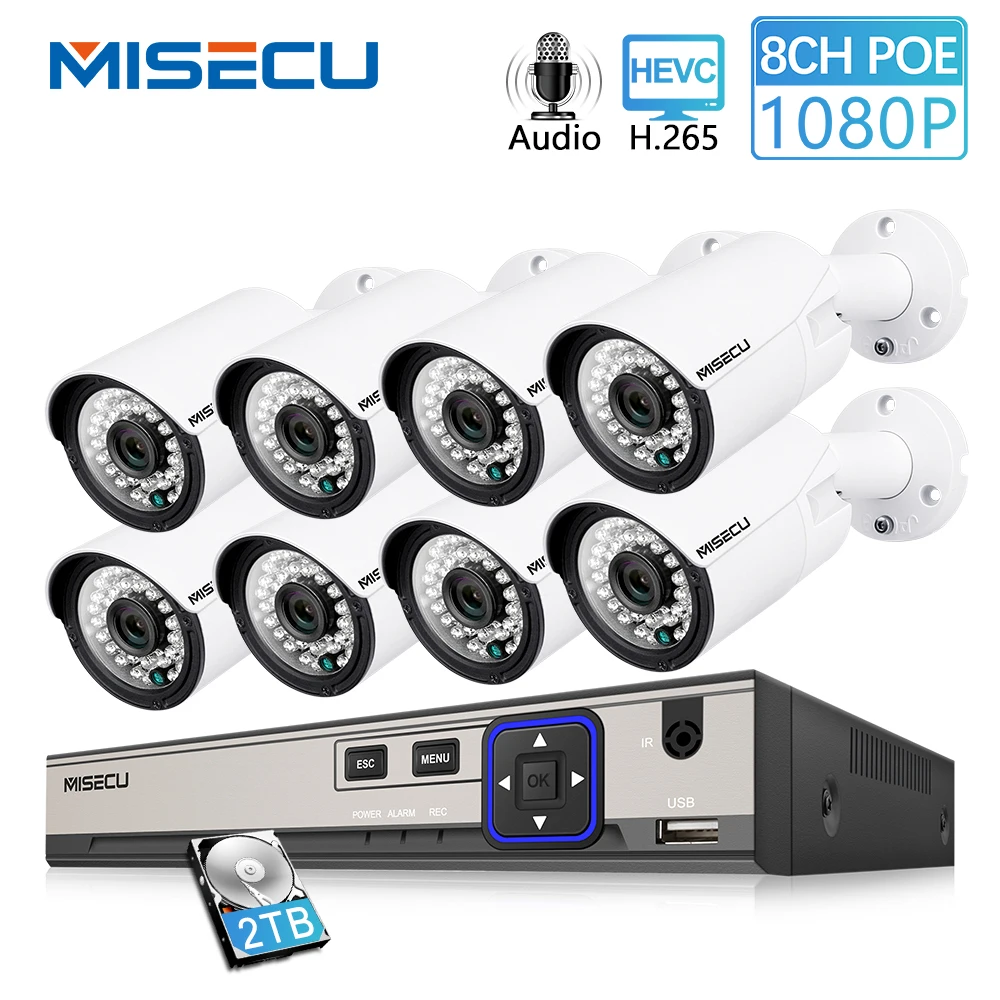 MISECU 8CH 1080P font b CCTV b font font b Camera b font System Audio Record