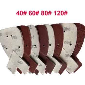 

URANN 40pcs 170x140x95x4mm Red Dovetail Shape Sanding Paper Polishing Discs Abrasive Sandpaper Paper Cleaning Tools Grit 40-120