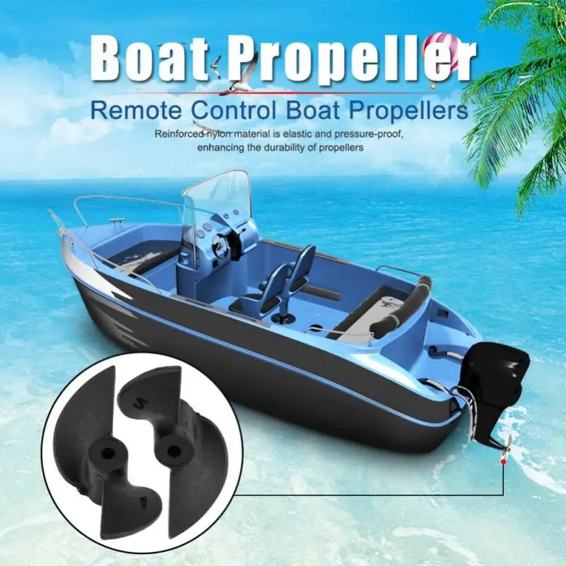 RC Boat Propellers Set Remote Control Ship Parts 2 Blades CW CCW Nylon Propellers For 2mm Shaft