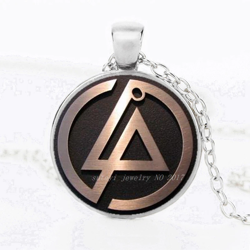Горячая Мода Linkin Park логотип кулон ожерелье ювелирные изделия стеклянный купол ожерелья для мужчин женщин поклонников аксессуары подарок