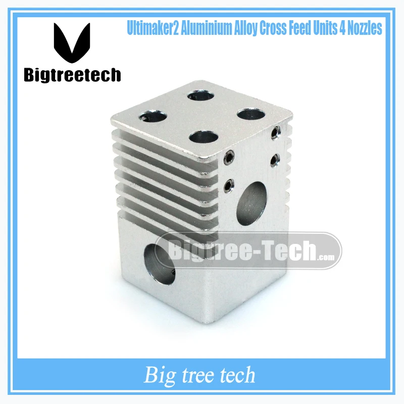 Ultimaker 2 new Aluminum cross slide slide for 4 nozzle white oxide UM print head for