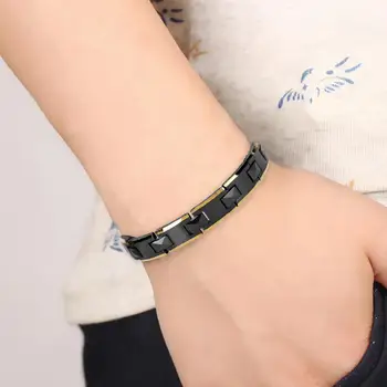 

Ceramic Tungsten Steel Therapy Bracelet Health Care Lose Weight Bracelet for Men Lose Weight Bracelet