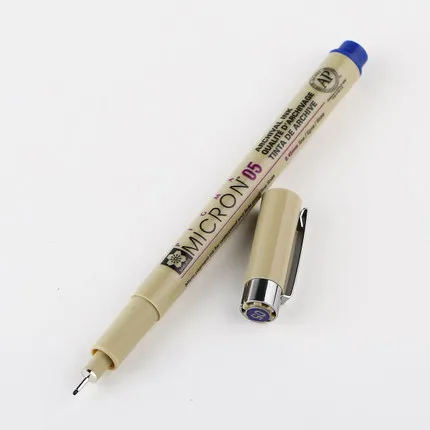 Набор ручек Sakura Pigma Micron 05, 2 шт., 0,45 мм, 14 цветов на выбор, товары для рукоделия - Цвет: Blue 2 pcs