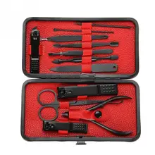 12 шт./компл. Черные ножницы для ногтей из нержавеющей стали мертвый триммер для кожи машинка для стрижки Уход Педикюр Набор инструментов для ухода