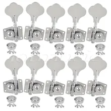 2 комплекта Kmise хром 5-струнный бас колки колки тюнеры бас 8R2L
