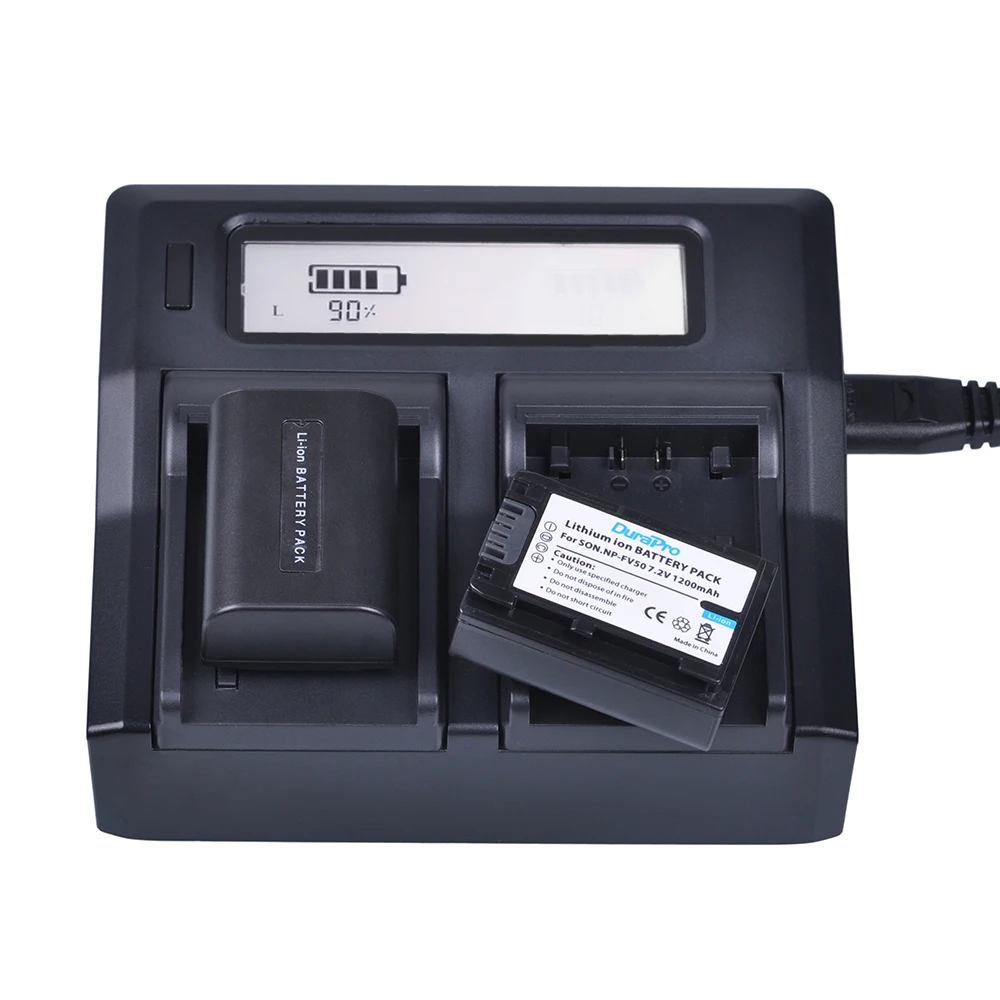 

2pc 1200mAh NP-FV50 NPFV50 NP FV50 Rechargeable Camera Battery + Dual Quick Charger For SONY HDR XR550E XR350E CX550E CX350E CX1