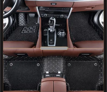 

Auto Floor Mats For Land Rover Range Rover Sport 2014.15.16.2017 Foot Carpets Car Step Mat Embroidery Leather Wire coil 2 Layer
