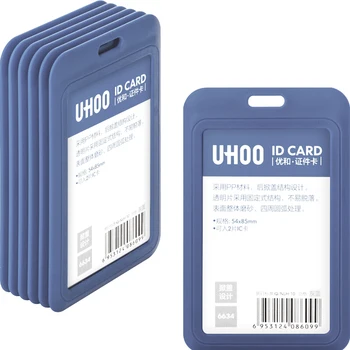 

12pcs/lot UHOO 6633 6634 Quality Name Badge Holder ID Card Cover Identity Card Holder Badges with Neck Lanyard wholesale