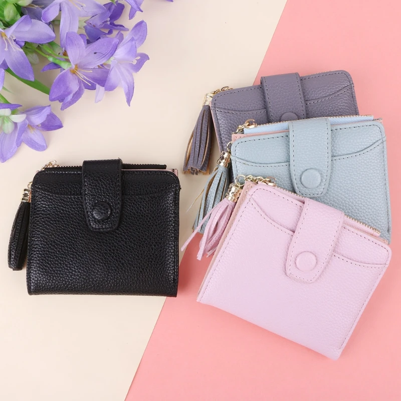 High Quality Polyester Mini Women's Tassel Wallet Card Holder Clutch ...