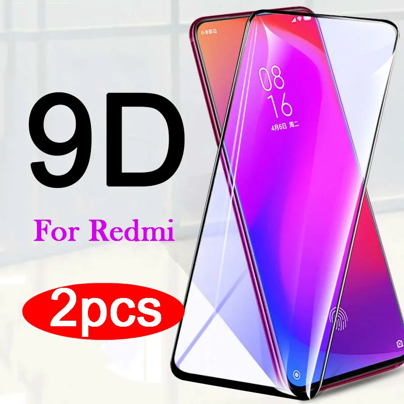 Закаленное стекло 9D для Xiaomi MiPOCO X3 NFC A2 Lite Redmi Note 9 8 7 6 5 Pro 7A 6A Note9S Note8T 2 шт.|Бамперы| |