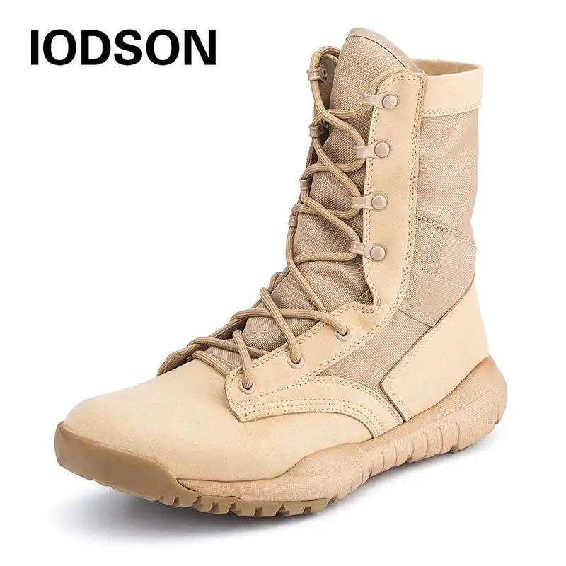 military boots beige