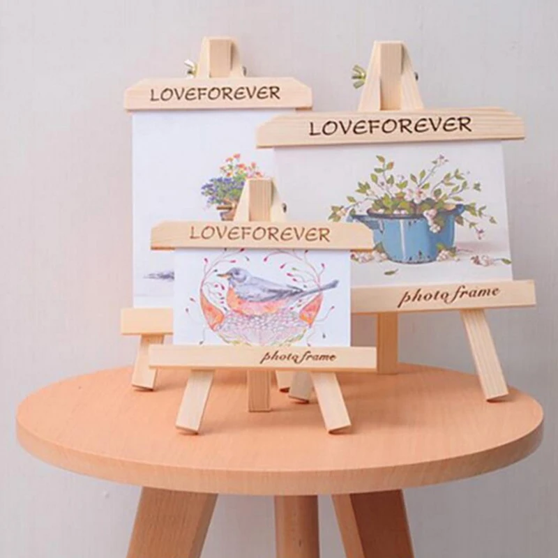 #*Cheap New Arrival Creative Wooden Frame Handmade Small Easel Frame 5 7 8 Inch DIY Christmas Gifts Home Art Decro