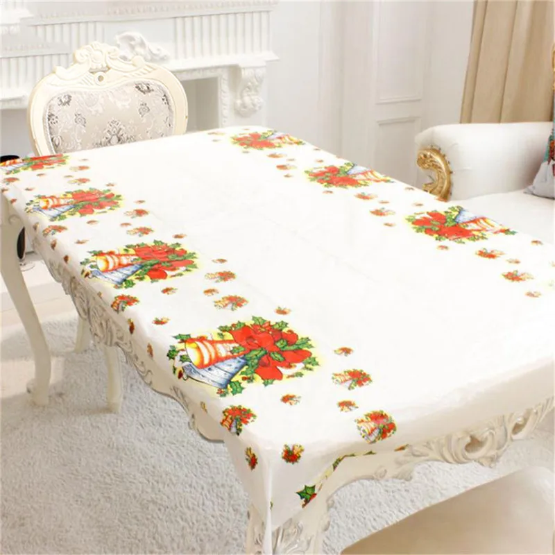 

New Year Home Kitchen Dining Table Decorations Christmas Tablecloth Rectangular Linens Party Table Covers Christmas Ornaments
