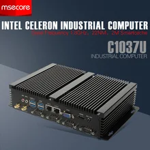 Intel Mini PC Windows 10 Настольный Компьютер Промышленного NUC Celeron C1037U Безвентиляторный HTPC Nettop barebone системы HD Графика Wi-Fi