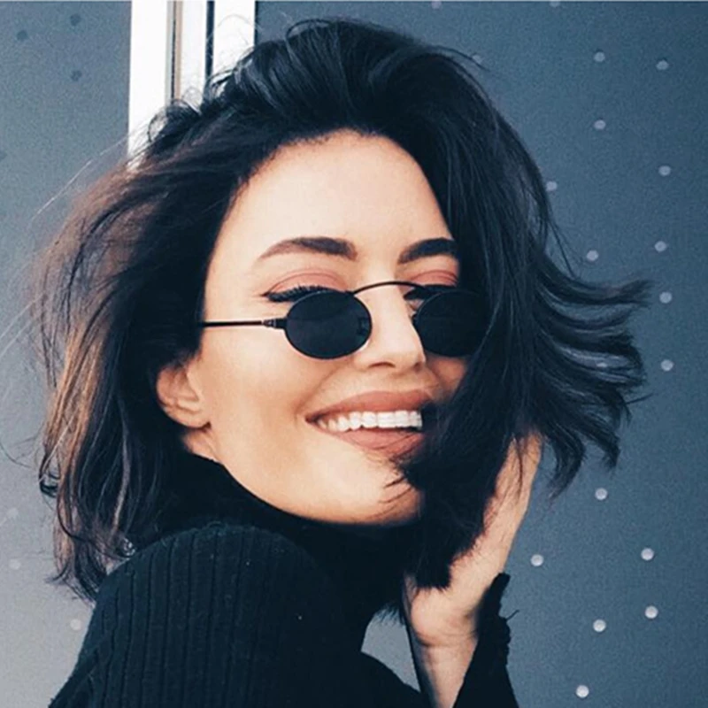

mimiyou Round Sunglasses Women Samll Sun Glasses Vintage Fashion Metal Circle Eyewear Female Brand Designer Shades oculos