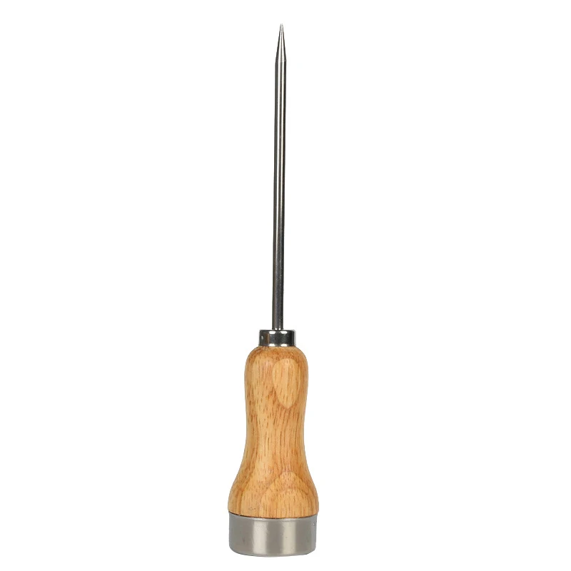 Novel Ice Punch Stainless Steel Wooden Handle Drink Hole Vintage Durable Kitchen Tool Shipping | Дом и сад