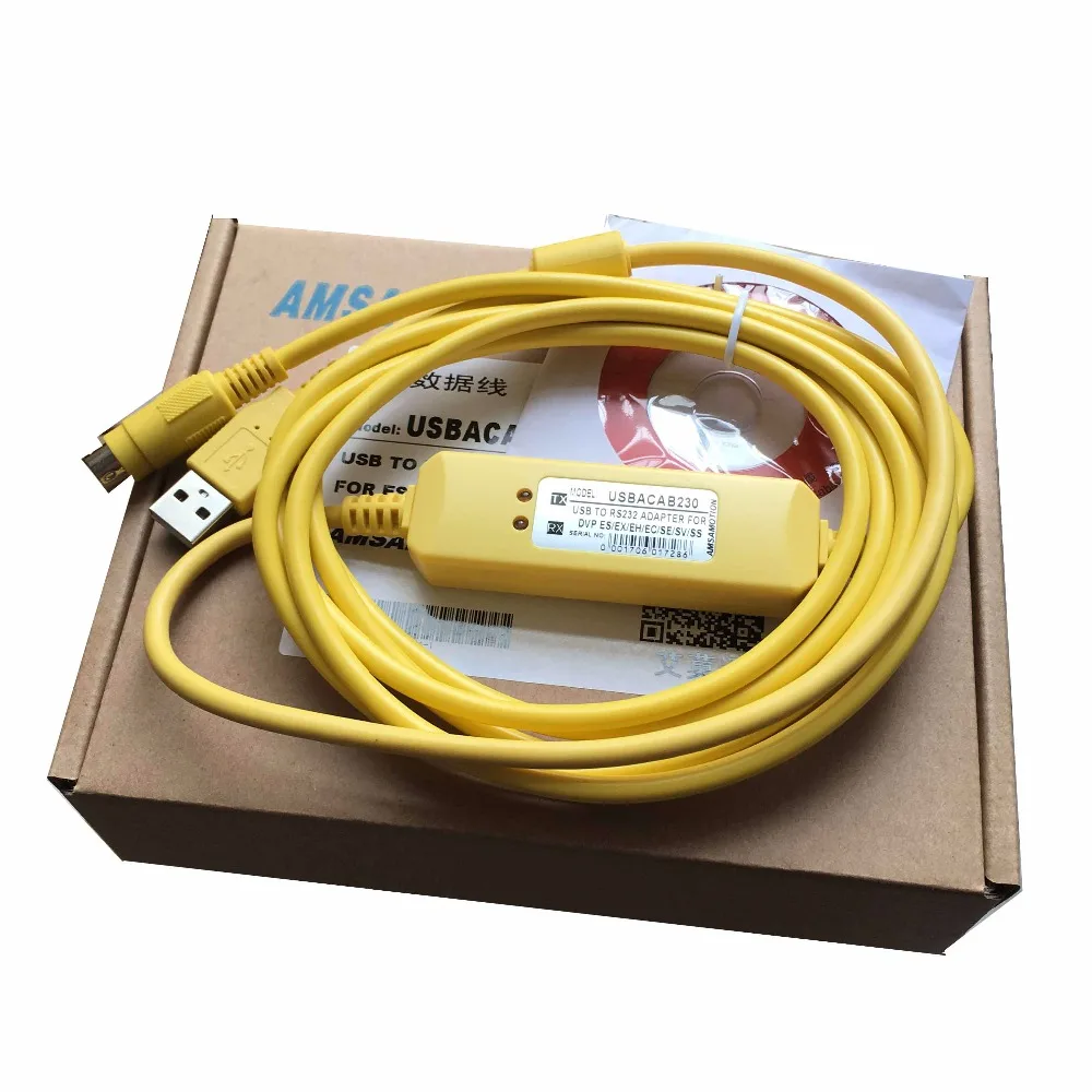 

USBACAB230 PLC Programming Cable USB TO RS232 Adapter For USB-DVP ES EX EH EC SE SV SS Series Cable