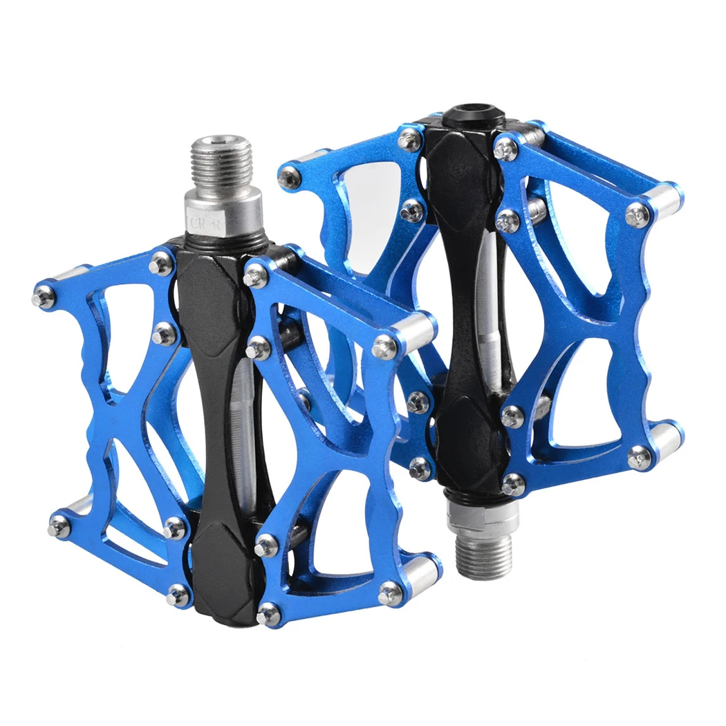 Cycling MTB BMX Bike Aluminum Platform Sealed Bearing Pedals 9/16" Blue