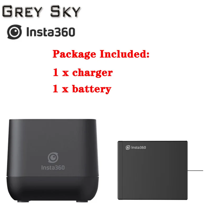 Insta360 ONE X батарея и Micro USB Qiuck зарядное устройство концентратор панорамная камера 9 в 2 а 60 минут Быстрая зарядка - Цвет: charger and 1battery