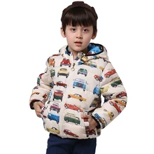 winter boys jackets cotton hooded coat cars character fashion outerwear children clothing