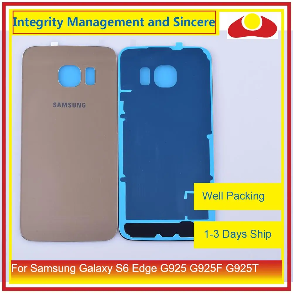 Для samsung Galaxy S6 Edge G925 G925F G925T корпус батарейного отсека заднее стекло чехол Корпус Замена корпуса