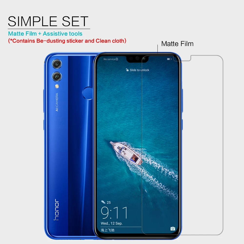 Huawei Honor 8X Защитная пленка Nillkin прозрачная/Матовая Мягкая Пластиковая пленка для huawei Honor 8X