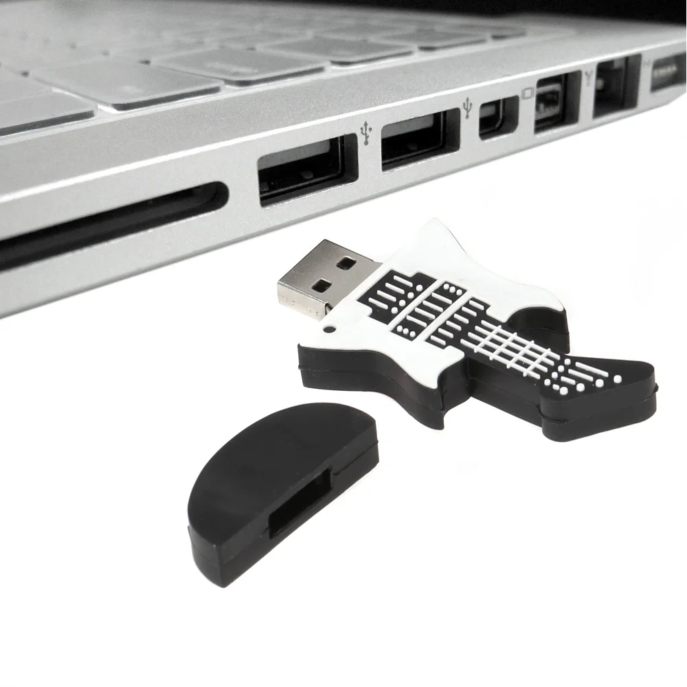 Мини USB 2,0 мультфильм USB флэш-накопители 32G Флешка USB диск карта памяти для портативных ПК гитара из мультфильма модель