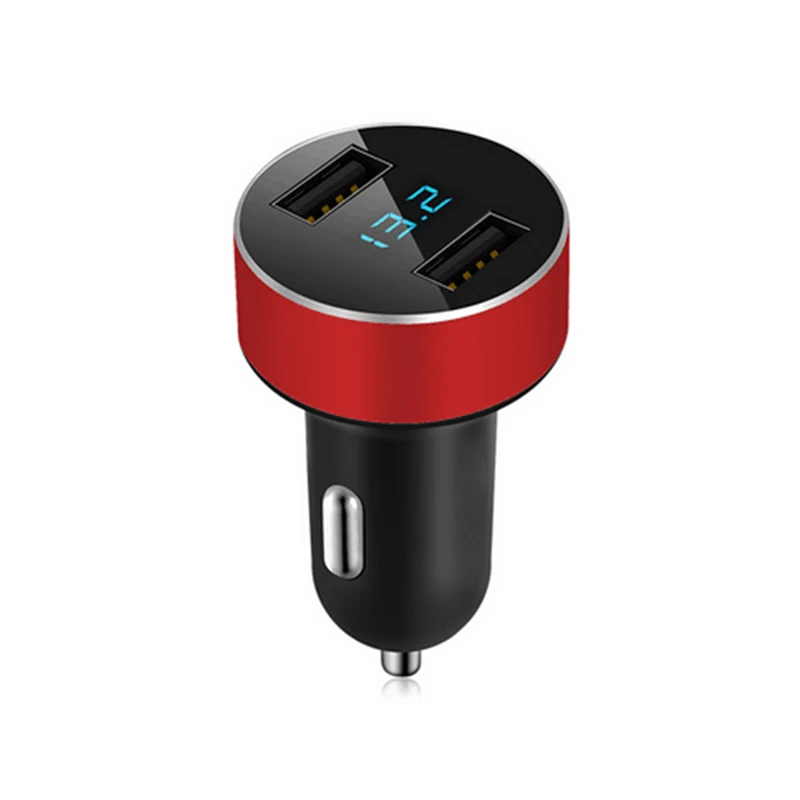 Двойной USB светодиодный 5 в 3.1A автомобильное зарядное устройство дисплей напряжения FM передатчики автозапчасти автомобильное FM зарядное устройство адаптер Напряжение зарядное устройство
