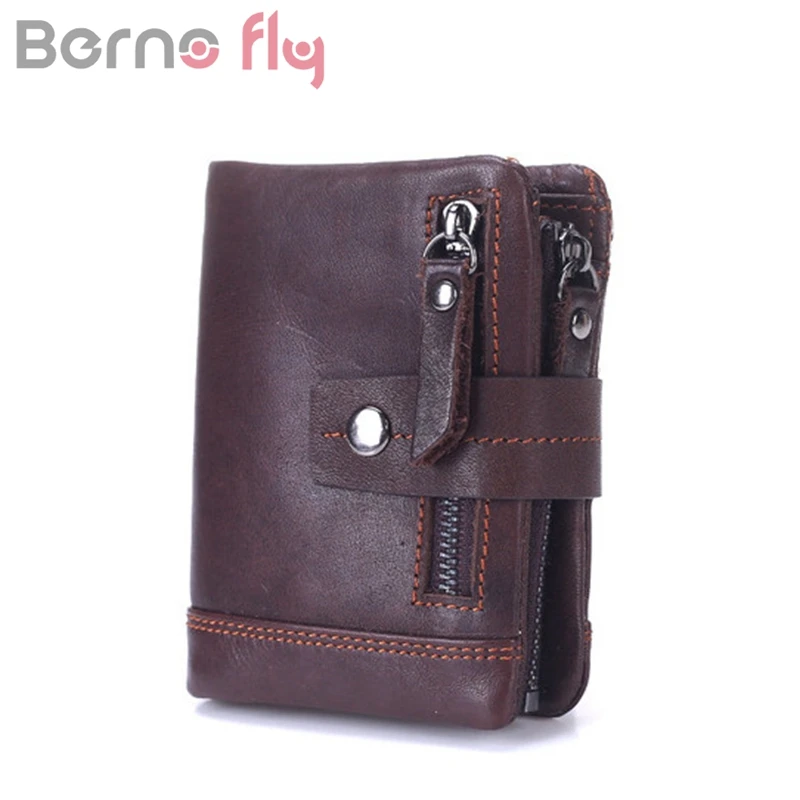 Berno fly 2019 Spring New Arrival Genuine Leather Men Vertical Wallet French Style Wallets For ...