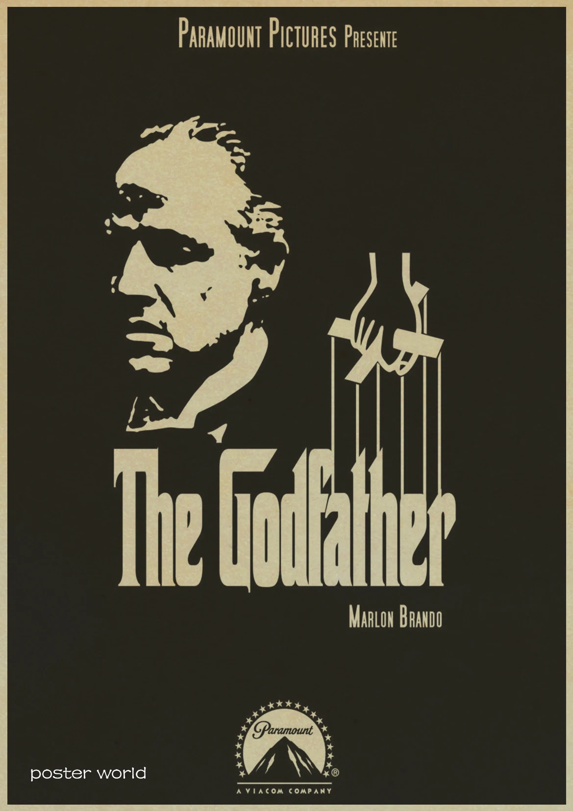 Hedendaags vintage poster The godfather god father poster classic old movie UU-14