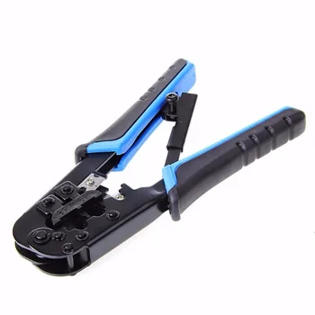 

Dual Modular Network Cable Crimping Tool Wire Cutter Stripping Kit RJ45 RJ12