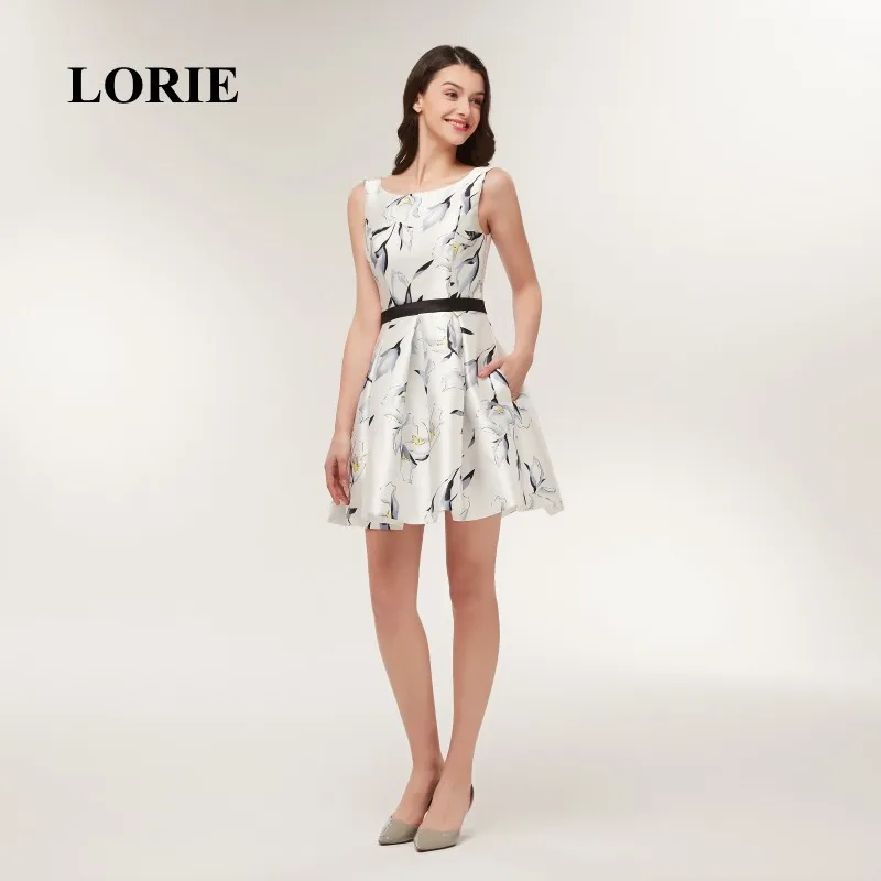 Мини Короткие пляжные свадебные платья LORIE 2020 Vestido Noiva Praia простые белые с открытой