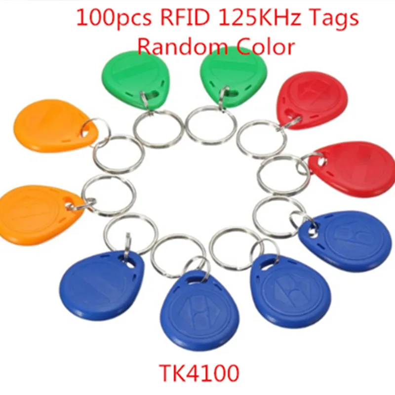 100 шт. 125 кГц RFID бирка близко к кольцу для ключей карта доступа 4 цвета дополнительно для защиты карты доступа