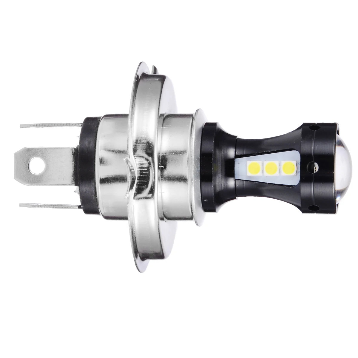 Mayitr 1PC H4 Universal 6500K Motorcycle Headlight Head Light Lamp 3030 LED Bulb Hi-Lo Beam Wireless Direct Install For Yamaha